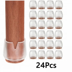 24 件装硅胶椅帽桌脚垫，适用于圆形 12-16 毫米底部防滑家具套袜子地板保护垫脚垫