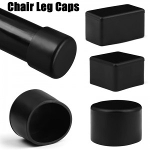 4 件黑色椅子腿帽防滑桌脚套袜子地板保护垫插头家具调平脚垫易于包裹